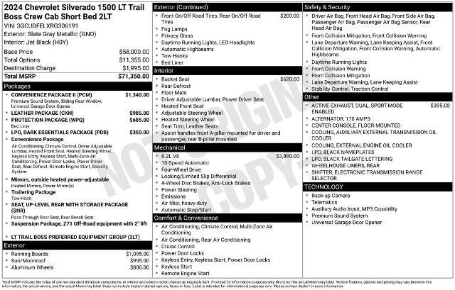 2024 Chevrolet Silverado 1500 4WD Crew Cab Short Bed LT Trail Boss