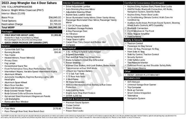 2023 Jeep Wrangler 4xe Sahara 4x4