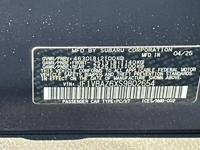 2025 Subaru WRX tS