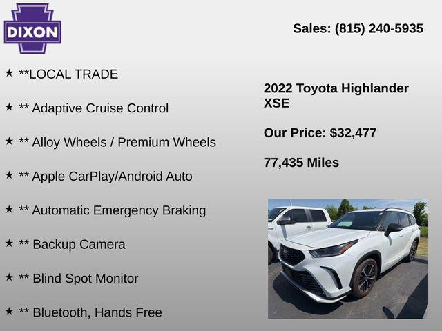 2022 Toyota Highlander XSE