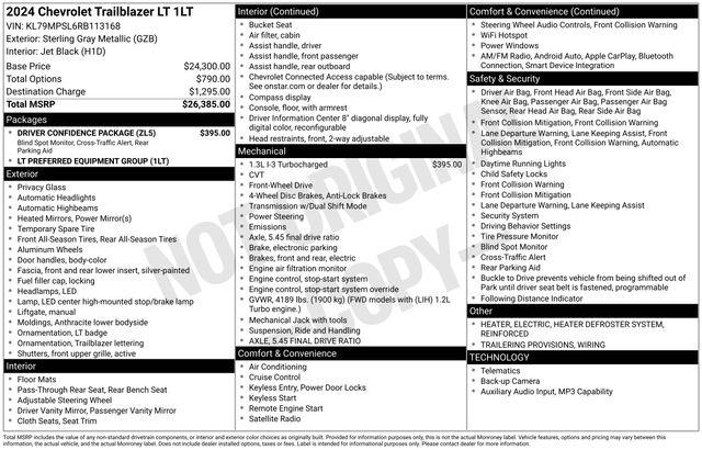 2024 Chevrolet TrailBlazer FWD LT