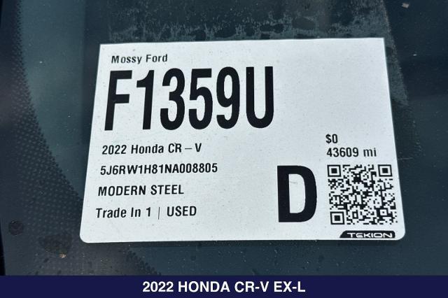2022 Honda CR-V 2WD EX-L