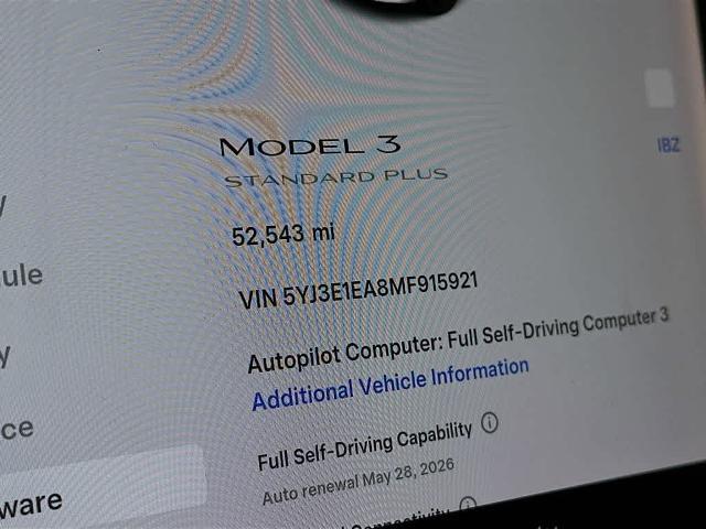 2021 Tesla Model 3 Standard Range Plus Rear-Wheel Drive