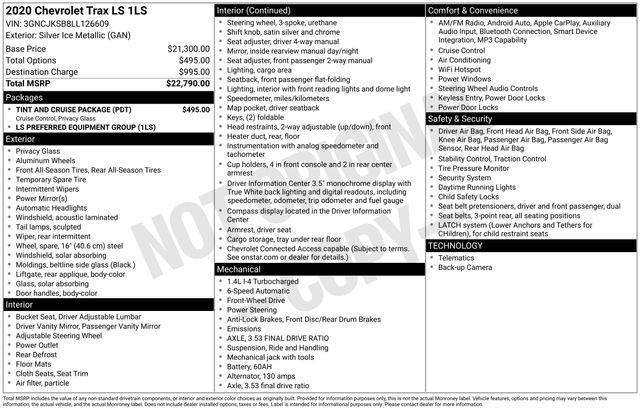 2020 Chevrolet Trax FWD LS