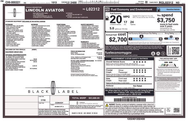 2024 Lincoln Aviator Black Label
