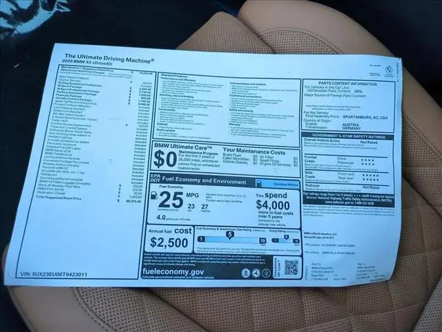 2026 BMW X5 xDrive40i