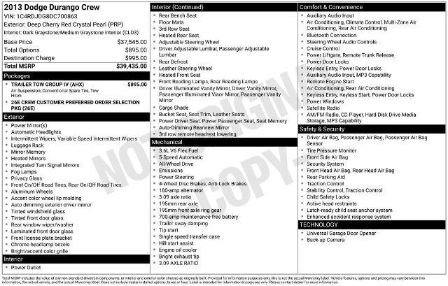 2013 Dodge Durango Crew for sale in El Dorado Springs, MO