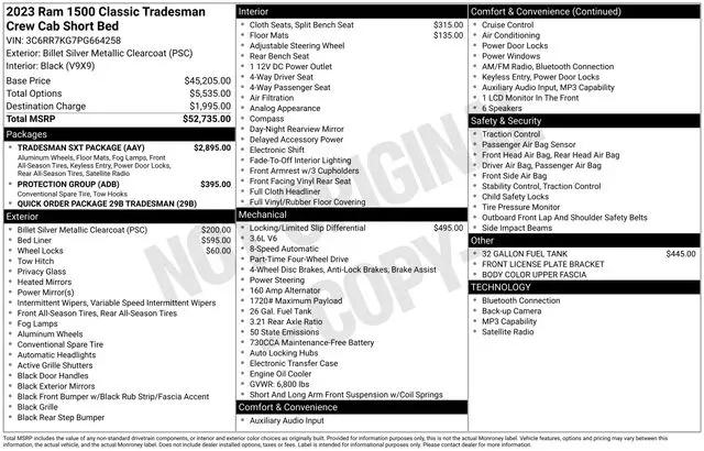 2023 Ram 1500 Classic Tradesman Crew Cab 4x4 5'7" Box