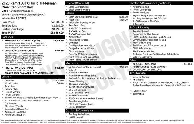 2023 Ram 1500 Classic Tradesman Crew Cab 4x4 5'7" Box