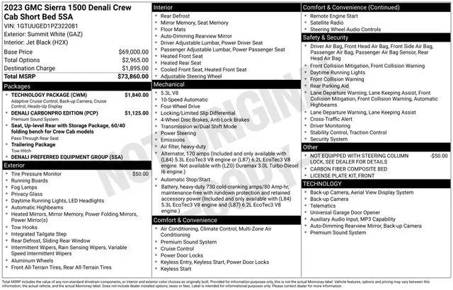 2023 GMC Sierra 1500 4WD Crew Cab Short Box Denali