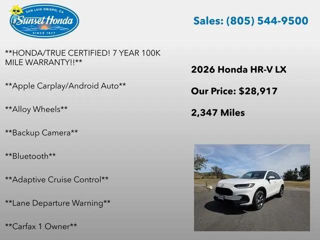2026 Honda HR-V 2WD LX