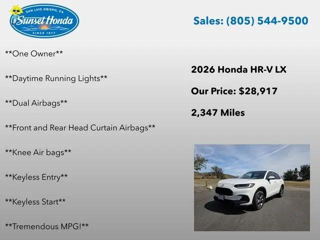 2026 Honda HR-V 2WD LX