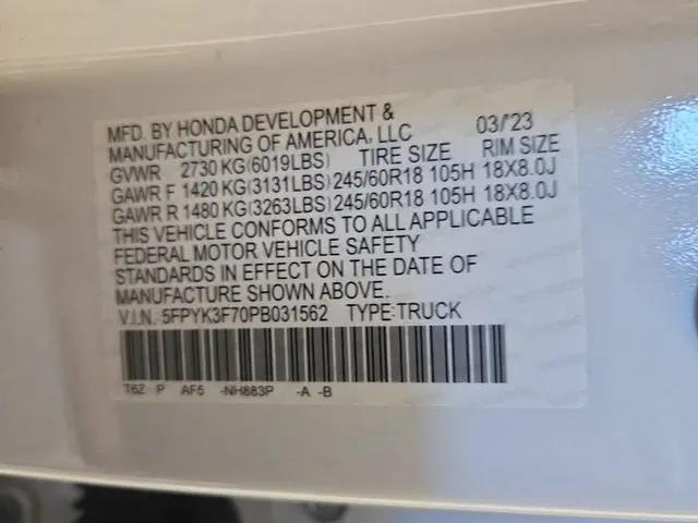 2023 Honda Ridgeline RTL-E