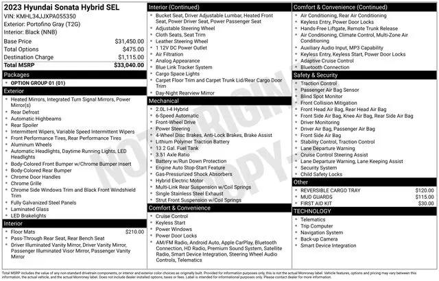 2023 Hyundai Sonata Hybrid SEL