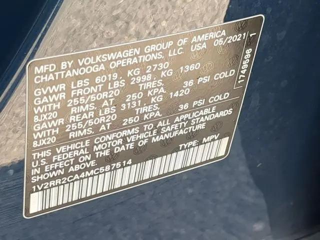 2021 Volkswagen Atlas 3.6L V6 SE w/Technology R-Line