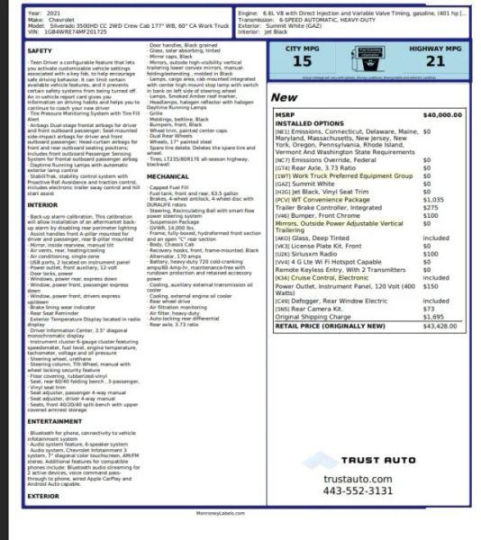 2021 Chevrolet Silverado 3500HD Work Truck