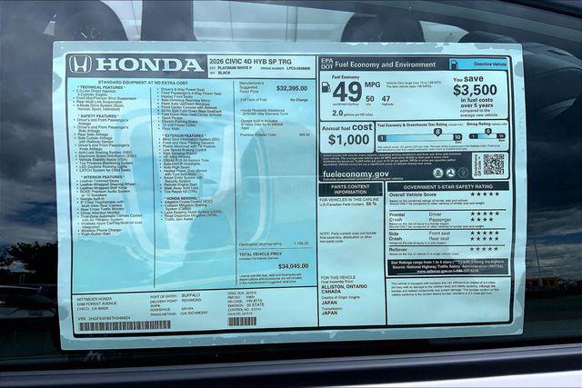 2026 Honda Civic Sport Touring
