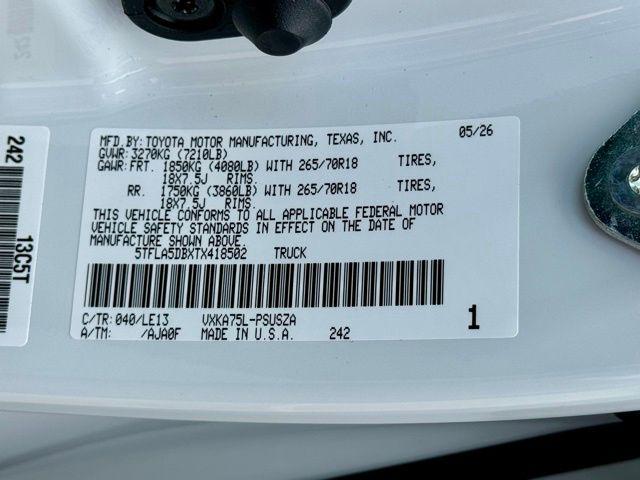 2026 Toyota Tundra SR5 CrewMax 5.5' Bed