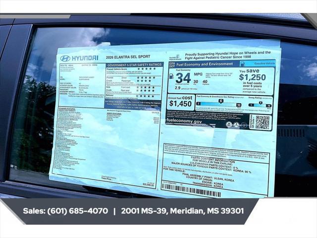 2026 Hyundai Elantra SEL Sport