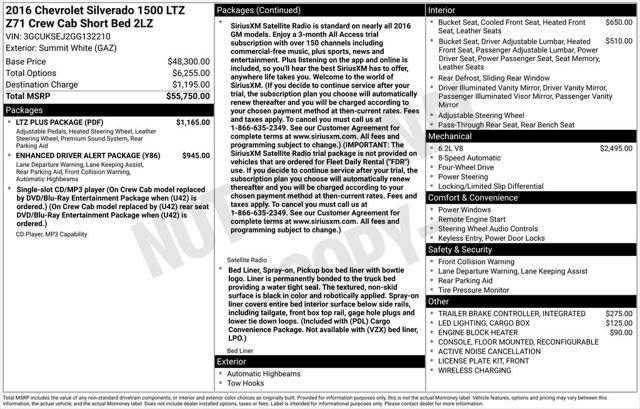 2016 Chevrolet Silverado 1500 2LZ