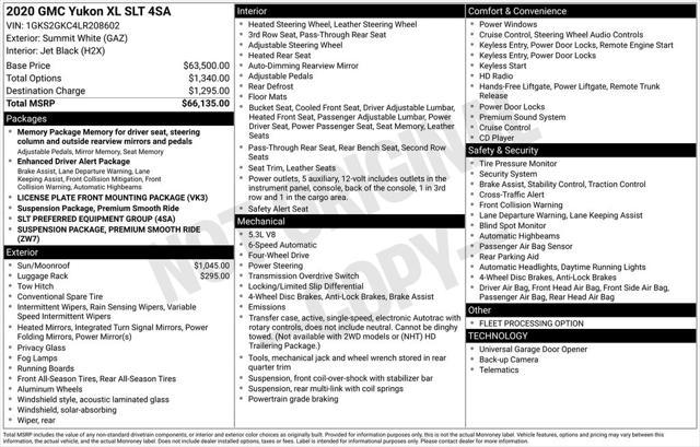 2020 GMC Yukon XL 4WD SLT