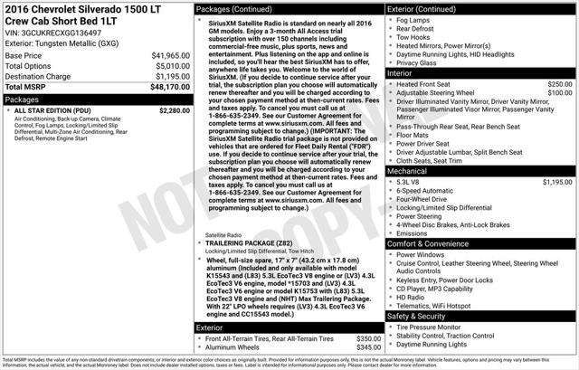 2016 Chevrolet Silverado 1500 1LT