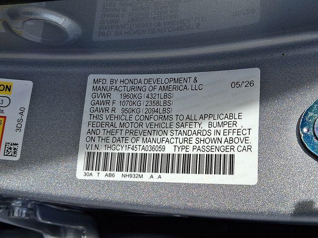 2026 Honda Accord Sedan SE