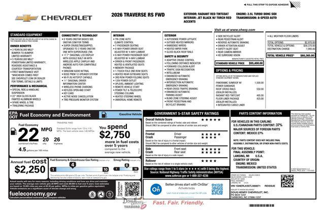 2026 Chevrolet Traverse FWD RS