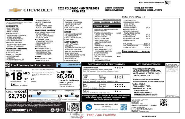 2026 Chevrolet Colorado Trail Boss, 4WD