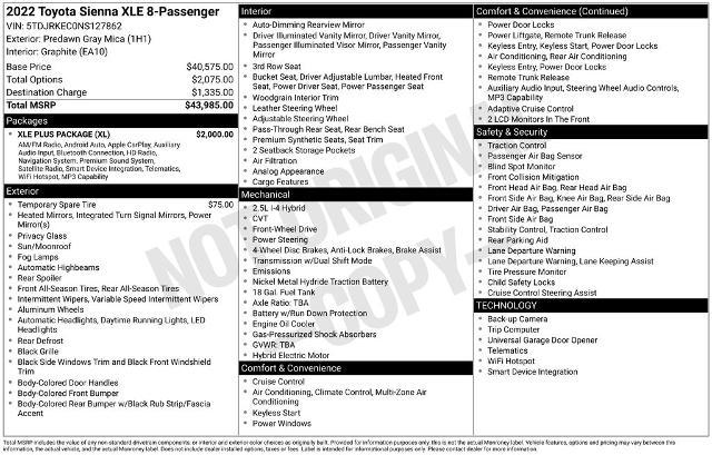 2022 Toyota Sienna XLE