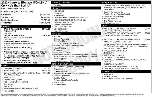 2022 Chevrolet Silverado 1500 4WD Crew Cab Short Bed LT