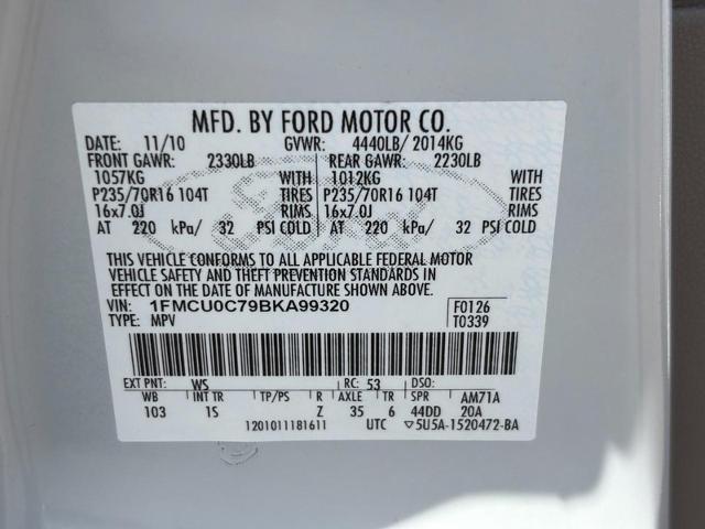 2011 Ford Escape XLS