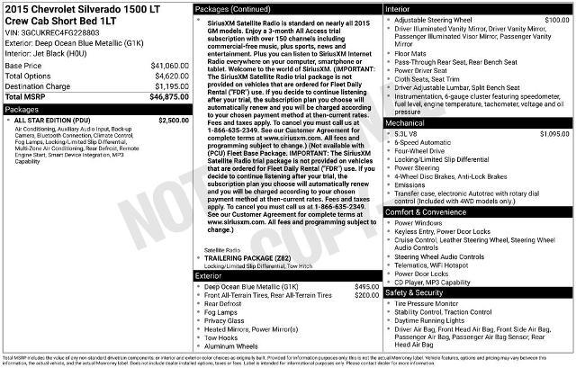 2015 Chevrolet Silverado 1500 1LT