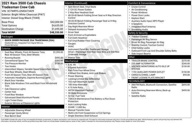 2021 Ram 3500 Tradesman/SLT/Laramie/Limited