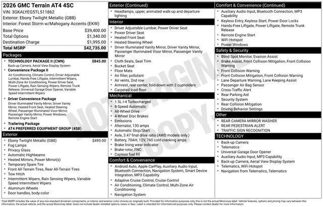 2026 GMC Terrain AWD AT4