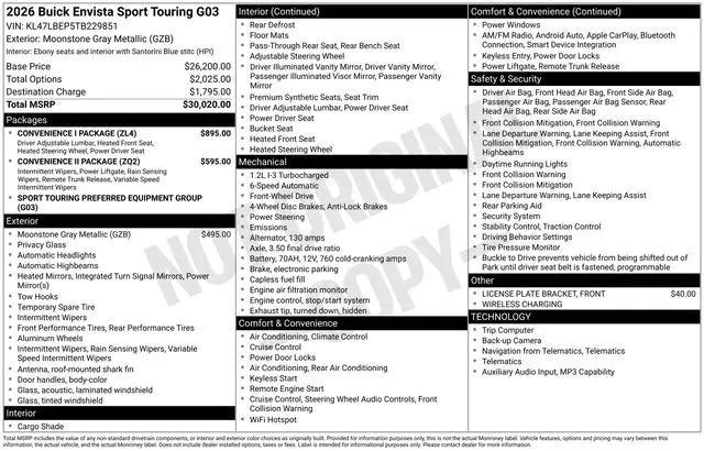 2026 Buick NV Sport Touring FWD