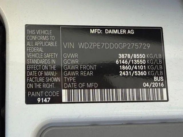 2016 Mercedes-Benz Sprinter 2500 Normal Roof