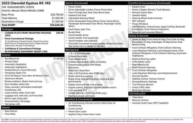2023 Chevrolet Equinox FWD RS