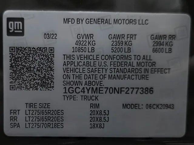 2022 Chevrolet Silverado 2500HD 4WD Crew Cab Long Bed Custom