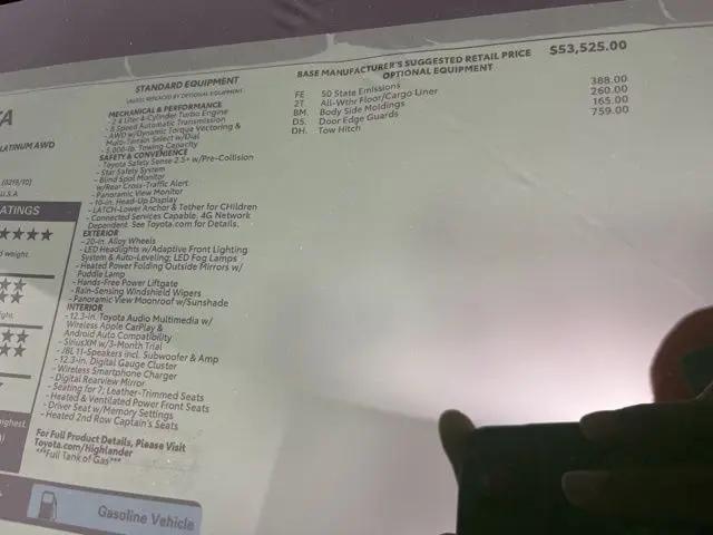 2026 Toyota Highlander Platinum