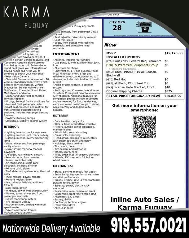 2019 Chevrolet Cruze LS for sale in Fuquay Varina, NC