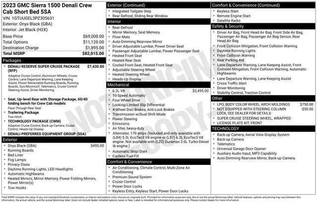 2023 GMC Sierra 1500 4WD Crew Cab Short Box Denali