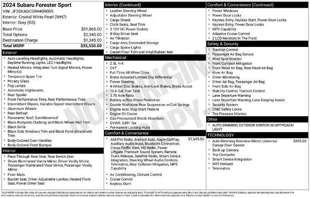 2024 Subaru Forester Sport