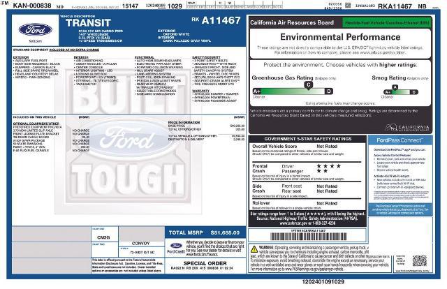 2024 Ford Transit Cargo Van 148 WB Medium Roof Cargo