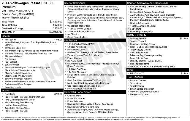 2014 Volkswagen Passat 1.8T SEL Premium