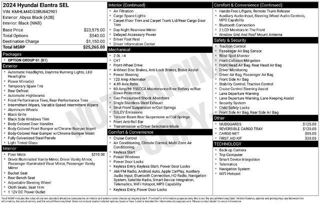 2024 Hyundai Elantra SEL