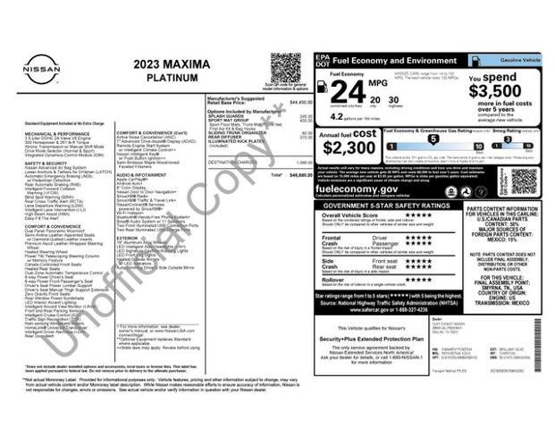 2023 Nissan Maxima Platinum Xtronic CVT