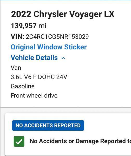 2022 Chrysler Voyager LX