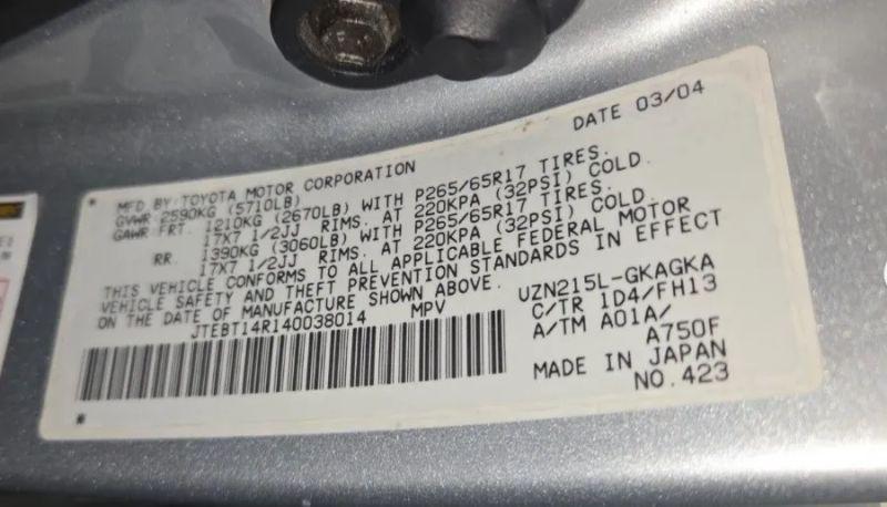 2004 Toyota 4Runner SR5 Sport V8