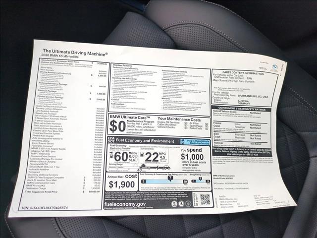 2026 BMW X5 xDrive50e